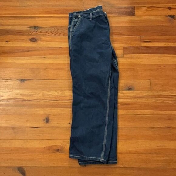 Carhartt Relaxed Fit Flame Resistant Denim Blue Jeans Mens 40 x 30 - Picture 5 of 15
